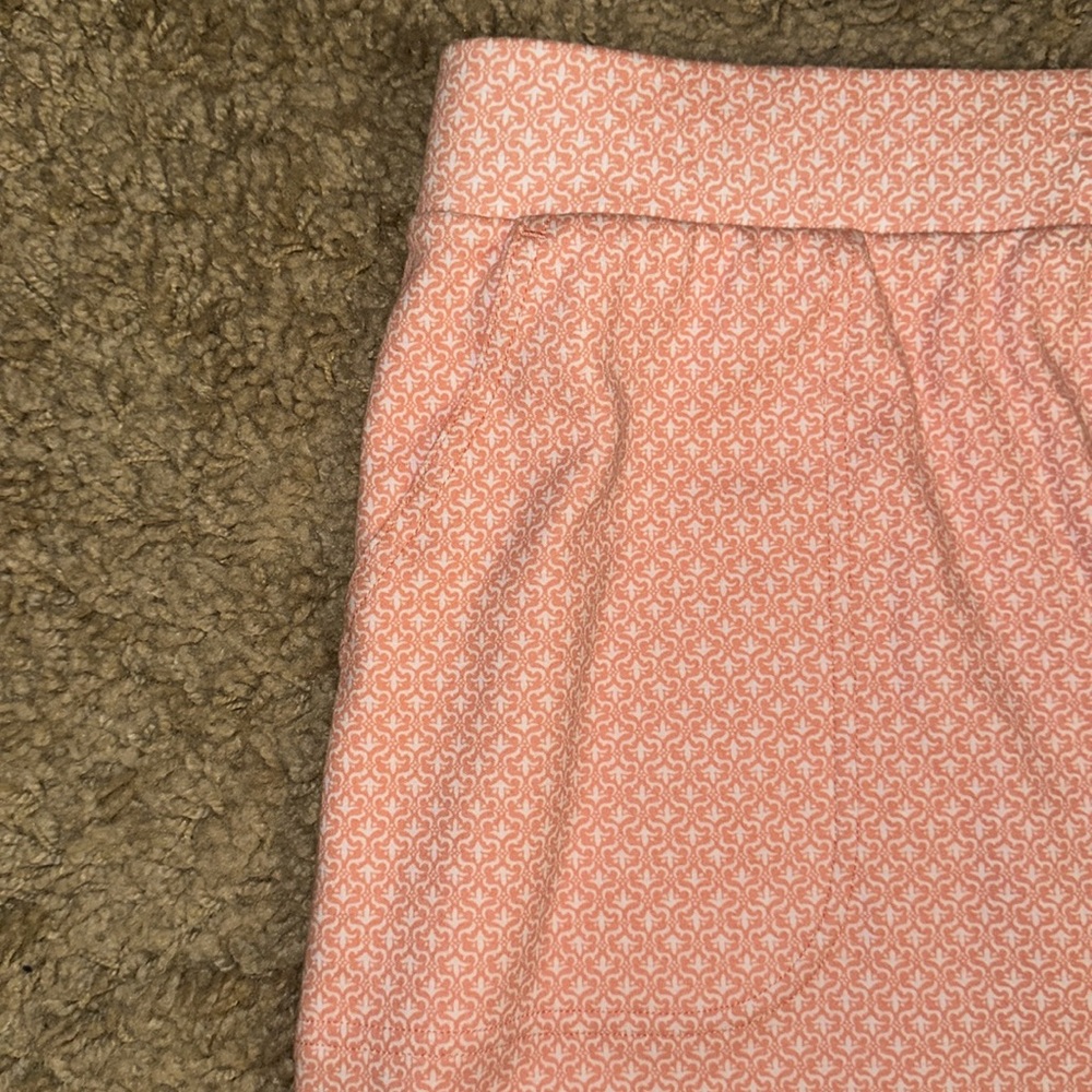 NWT Croft & Barrow Women’s Easy Pull-On Peach and White Skort (L) - Picture 4 of 6
